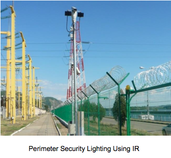 IR perimeter security lighting