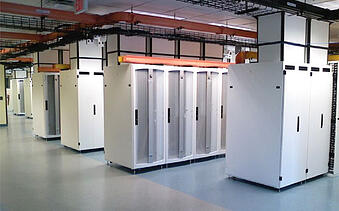 Row of White TeraFrame Cabinets