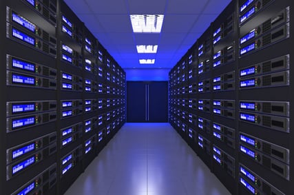 data center blue purple