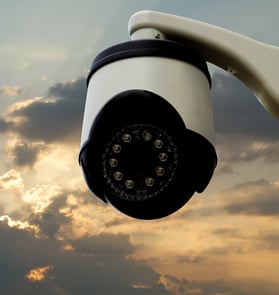 security camera outdoors clouds