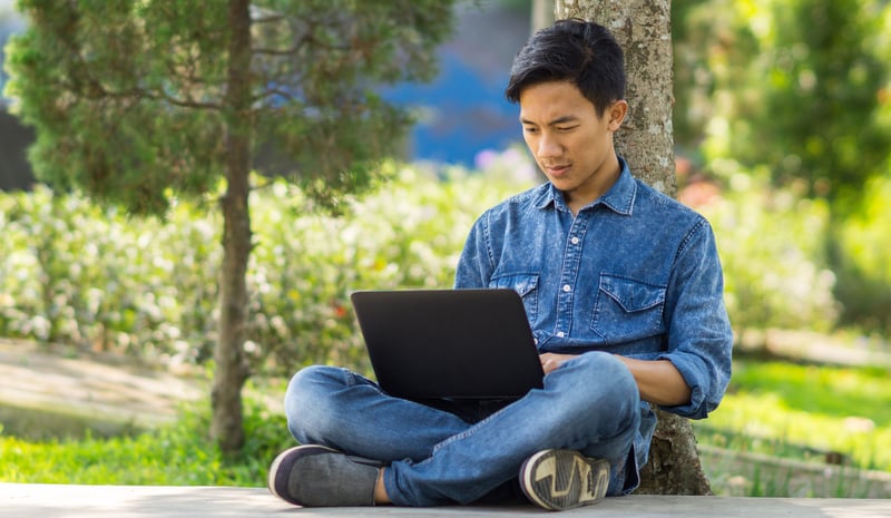 Laptop Connecting Wirelessly