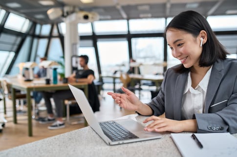 Woman on Video Call in Office