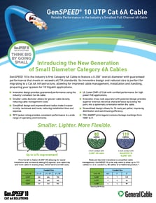 General Cable- GenSPEED 10 UTP Cay 6A Cable