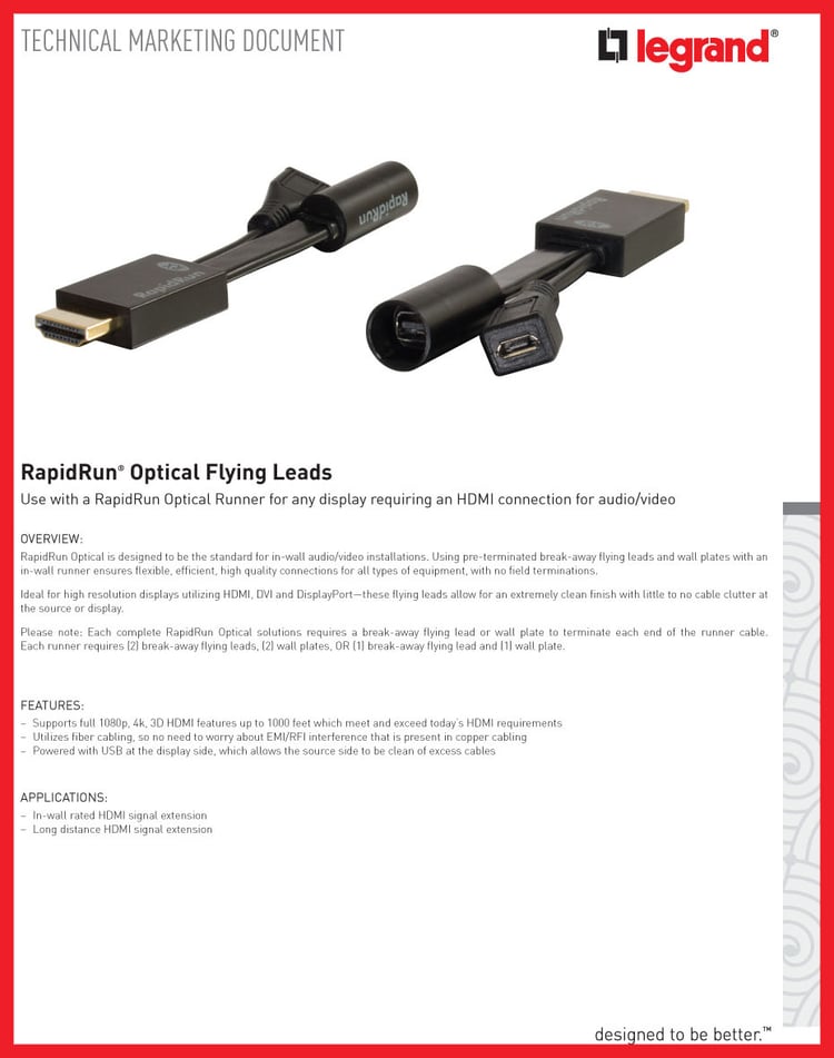 Quiktron's RapidRun Optical Flying Leads