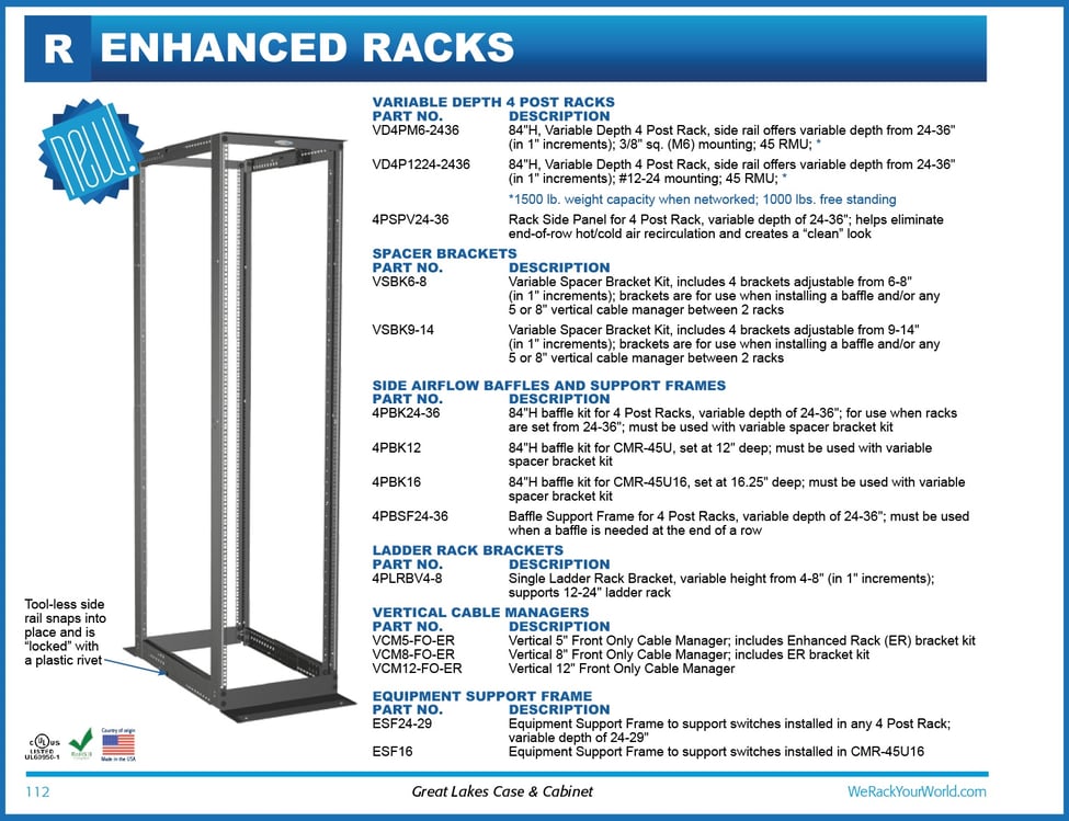 Flexible Racking Solutions from Great Lakes Case & Cabinet